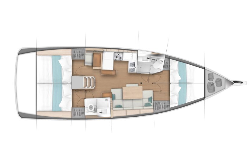 Sun Odyssey 440 - 4 cab. Loleta